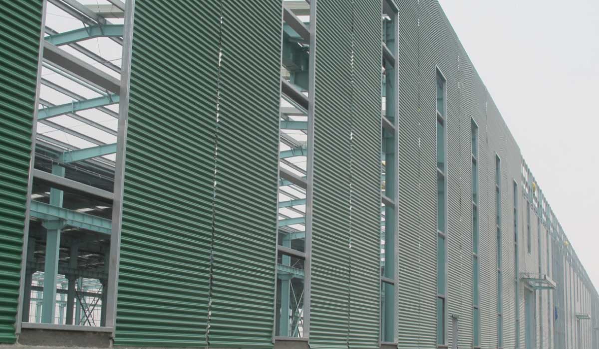 Green Cladding on Industrial Building Sydney Cladding on Factory Sydney