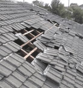 Damaged Tiled Roof Repair - Sydney Roof storm damage repair sydney