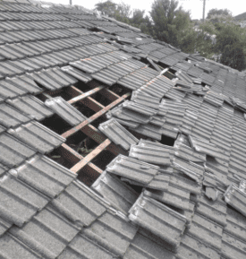Damaged Tiled Roof Repair - Sydney Roof storm damage repair sydney