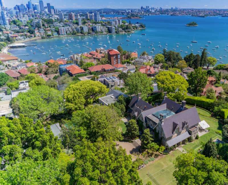 Aerial View - NSW 2023 Bellevue Hill metal roofing Sydney Bellevue Hill